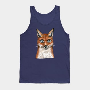 Red fox face Tank Top